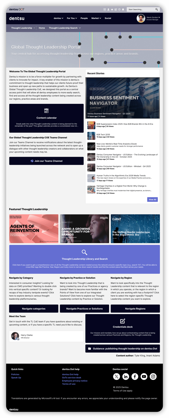 Mockup - Dentsu - Thought Leadership Home